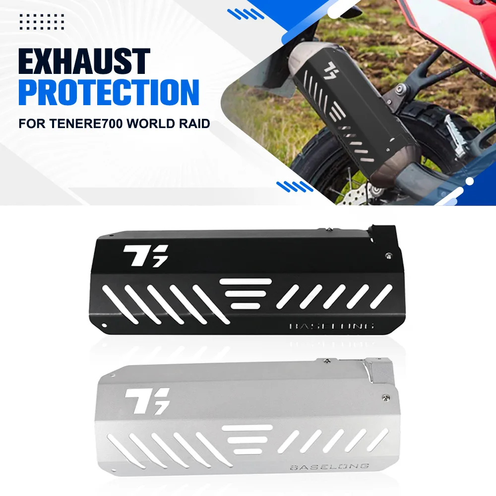

Для Yamaha Tenere 700 2019 2020-2022-2023-2024 выхлопная труба теплозащитный экран глушитель защитная крышка Tenere700 World Raid