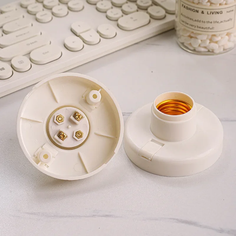 1/3/5PCS E27 Screw Bulb Stand, White Base for Ceiling Fan Light Lamp Holder.