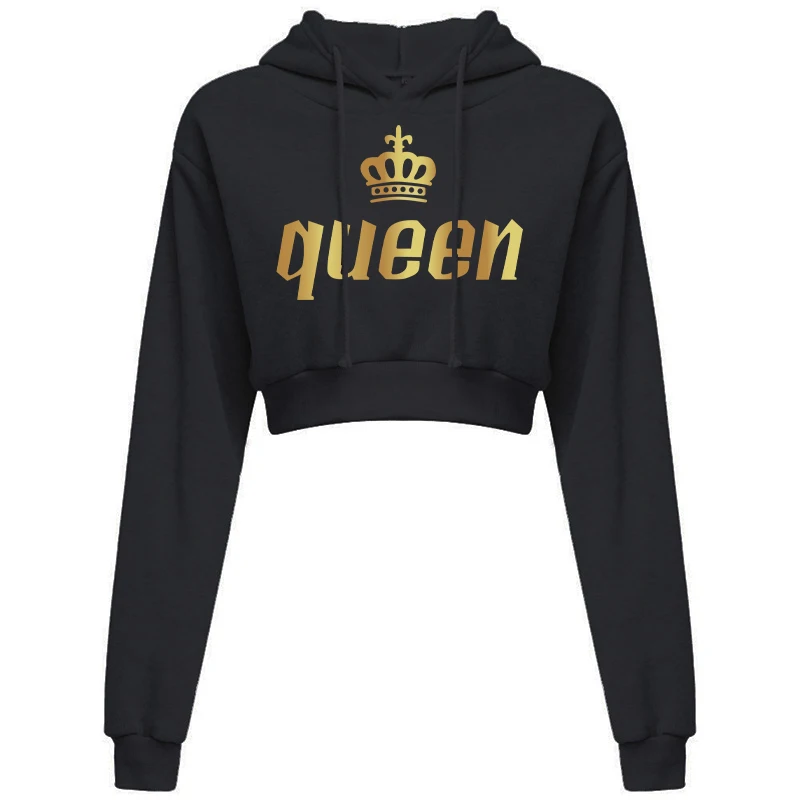 Spring Womens Fashion Hoodie Long Sleeve Casual Sweatshirt Crop Top Hoodie