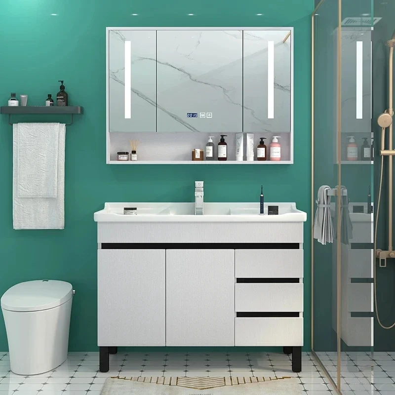 Locker Sink Bathroom Cabinet Simple Cupboard Washbasin Faucet Luxury Buffet Cupboard Bookcase Badezimmer Schrank Home Furniture