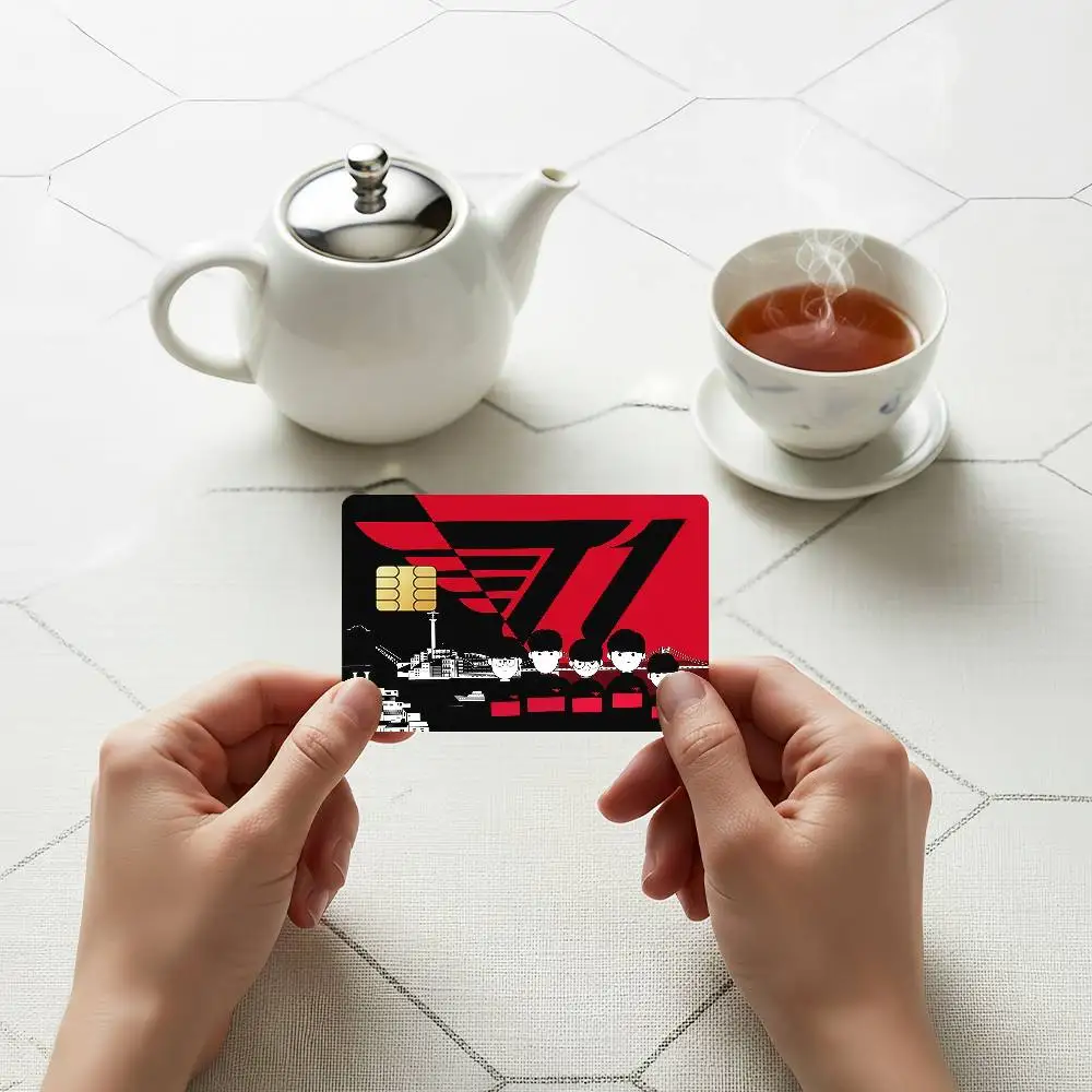 Game T1 Credit Skin Cover Card Stickers 4PCS Film Bus Pass Front Decoration Bank Debit Waterproof