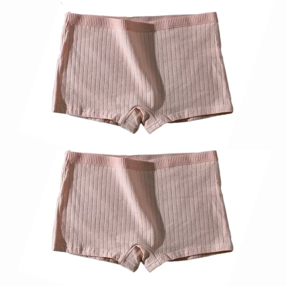 Women's Pure Cotton Four Corners Briefs Middle Waist Anti-Exposure Safety Pants Pants Breathable Safety Females