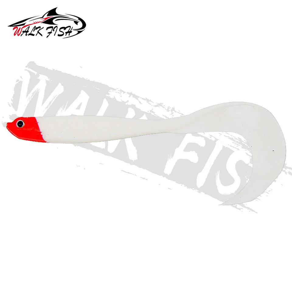 WALK FISH 4 Stück 12,5 cm 5,5 g Jigging künstliche Silikonköder Wobbler Angelköder Shad T-Schwanz weicher Köder Bass Hechtangeln – Detail 4