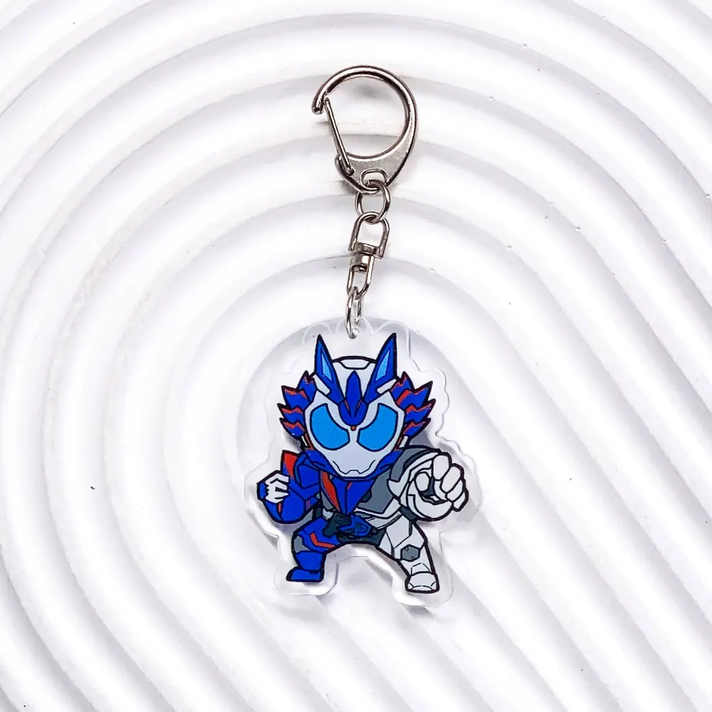 13Pcs Anime Kamen Rider Acrylic Car Keychain Bag Charms Accessories Cute Backpack Key Holder Funny Keyring Fans Friends Gifts