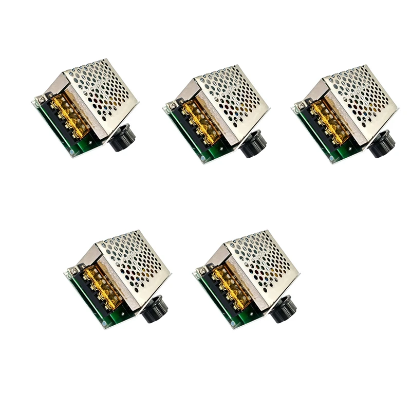 

5PC 4000W 220V High Power Voltage Regulators Speed Controller Electronic Voltage Regulator Governor Thermostat