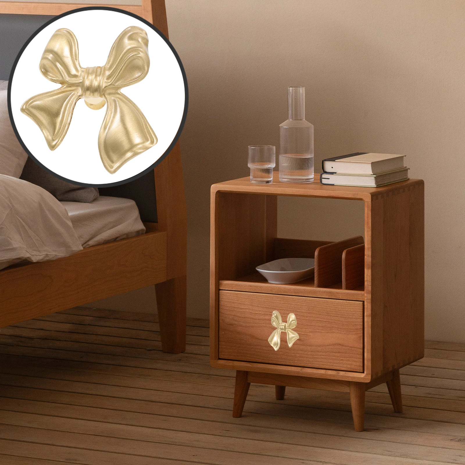 

Brass Bow Shaped Pull H les Vintage Gold Cabinet Knobs Elegant Artistic Furniture Decor Drawer Wardrobe Hardware