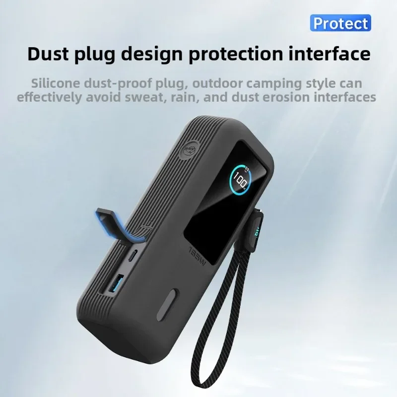 

For Anker Zolo 25000mAh 165W - Protective Silicone Case With PIN Storage, Portable Carrying Case
