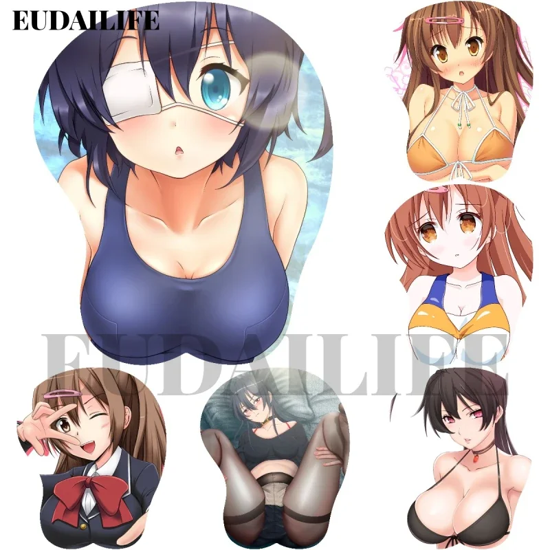 

Love Chunibyo & Other Delusions Rikka 3D Коврик для мыши Подставка для рук Подставка для запястий Коврик для мыши Силиконовый мягкий коврик для мыши Oppai Офисная работа
