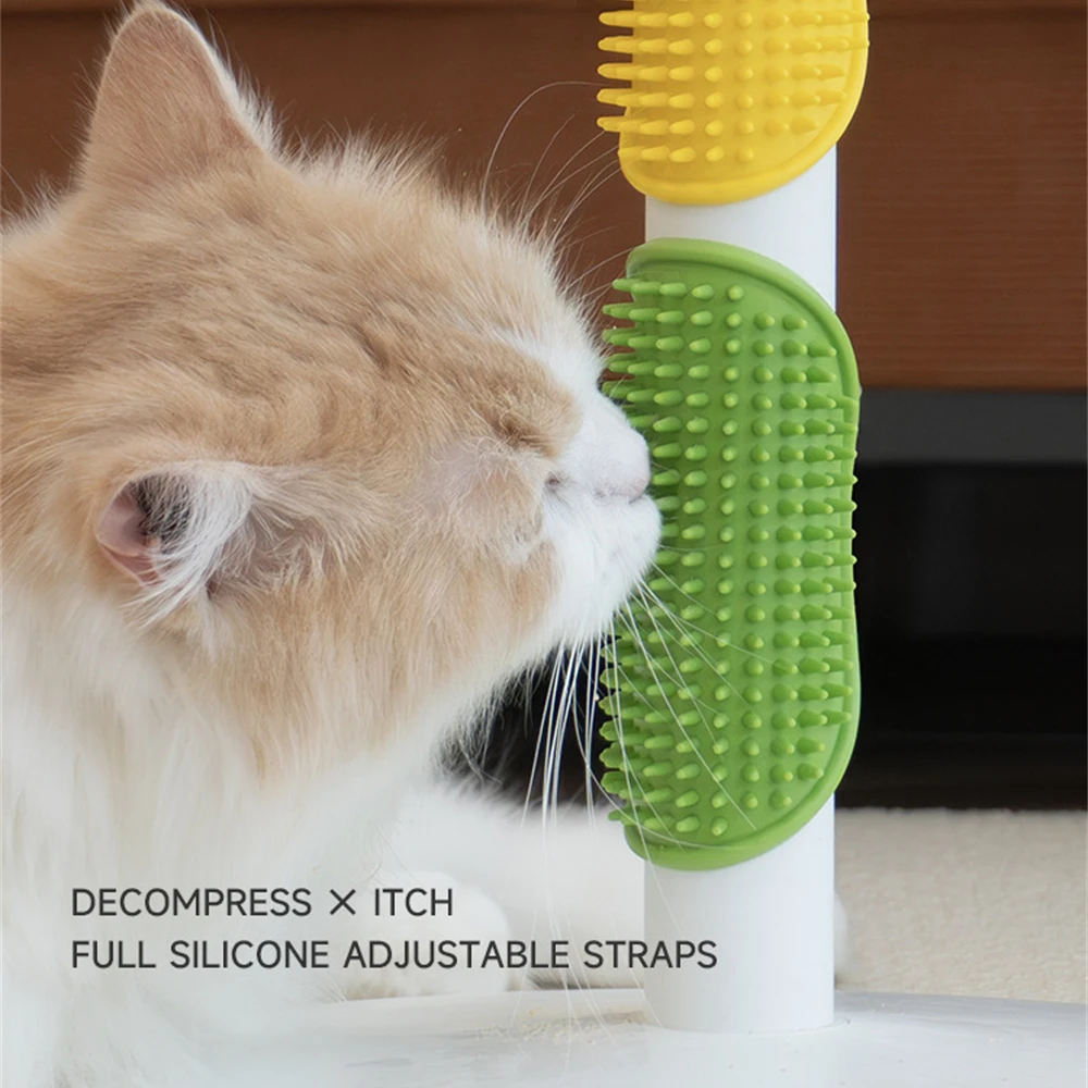 Pet Bath Brush Soft Rubber Cat Dog Massage Comb Grooming Glove Hair Remover Cleaning Tool Cat Scratch Itches Toy