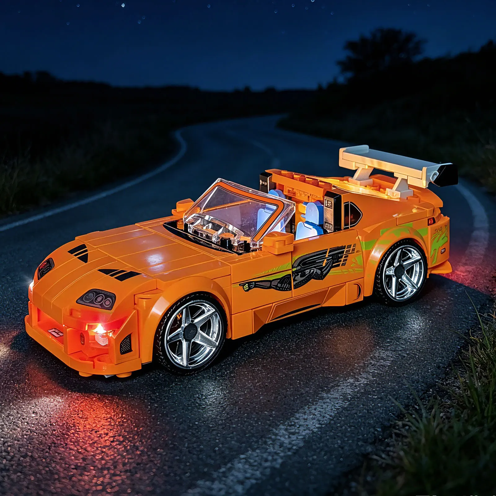 LED Lights Kit for Lego 77260,DIY Lights For The Fast and The Furious Toyota Supra MK4 MOC Building Blocks, Bricks Not Included view 6