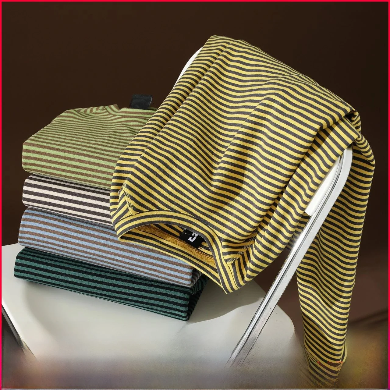 

Nordic Sle Men's Long Sve round Ne Stripe T-irt Casual Faionable Warm Sweatirt Autumn Winter Versatile Basic Fit