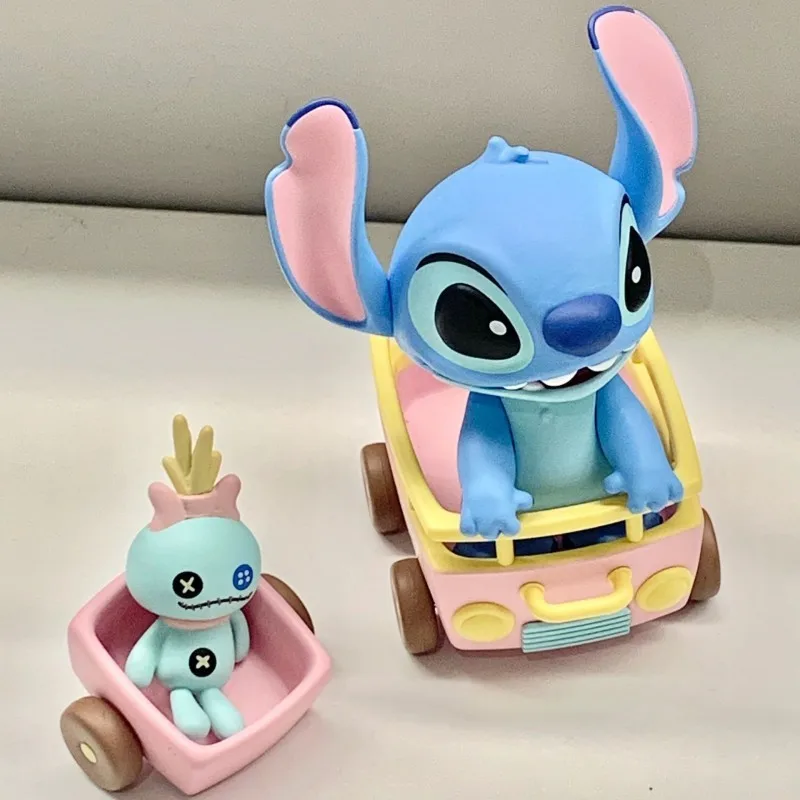 Disney-Stitch Tour Series Tabletop Blind Box, presente bonito da mão para menino, linda decoração, lindo presente de aniversário, autêntico