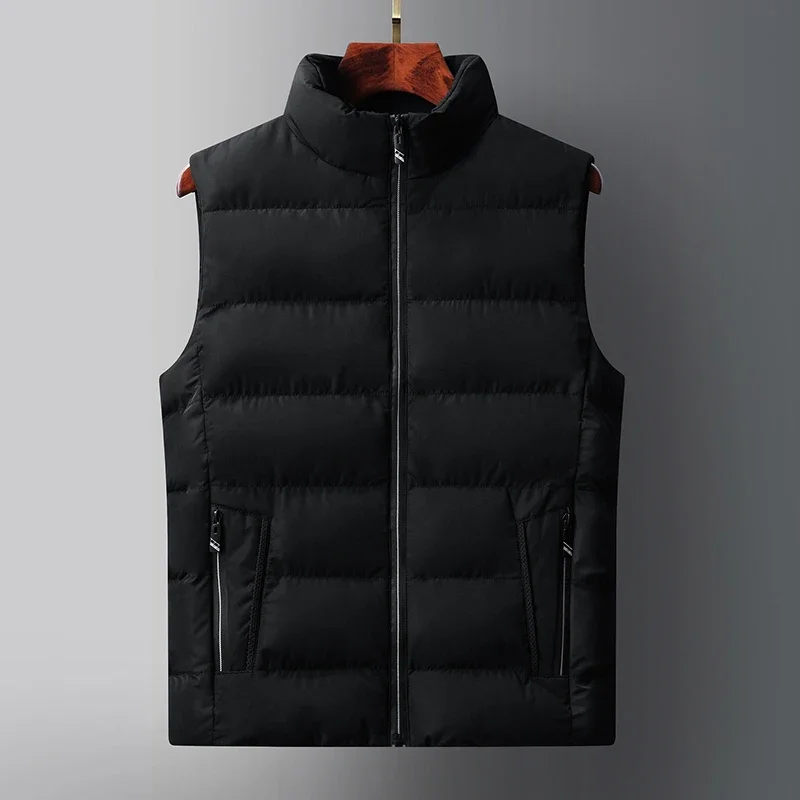 

Stylish Men's Winter Vest Warm Windproof Sleeveless Outerwear with for Outdoor Soft Padded Waistcoat Men Lightweight Waistcoat