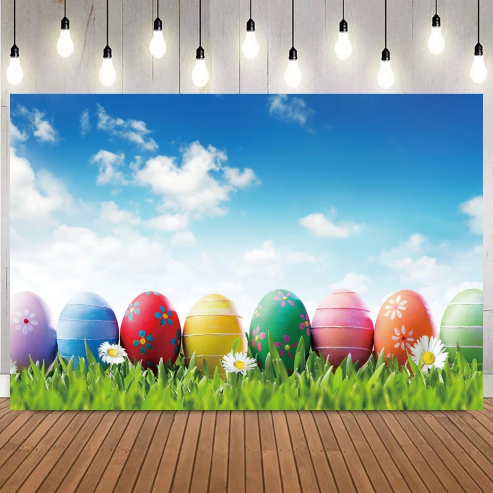 

Пасхальное яйцо кролики заборы фон для фотосъемки шоколадная трава цветы детский день рождения портрет домашний декор фото фон