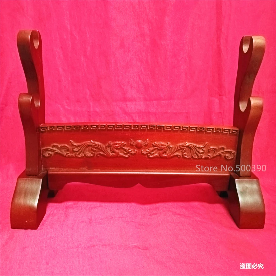 

Red Solid Wood Stand Carved Display Stand For Japanese Sword Samurai Katana Wakizashi Stand Display Holder Stand HandMake