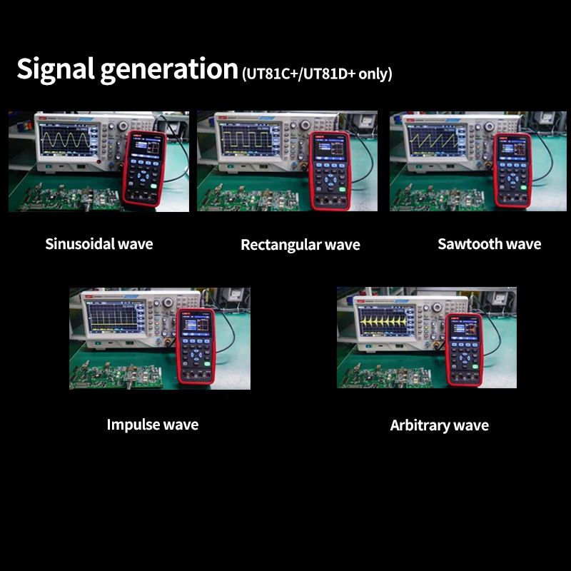 UNI-T UT81A+ UT81B+ Digital Oscilloscope มัลติมิเตอร์ UT81C+ UT81D+ เครื่องกําเนิดสัญญาณแบบพกพา 50MHZ 100MHZ Dual Channels
