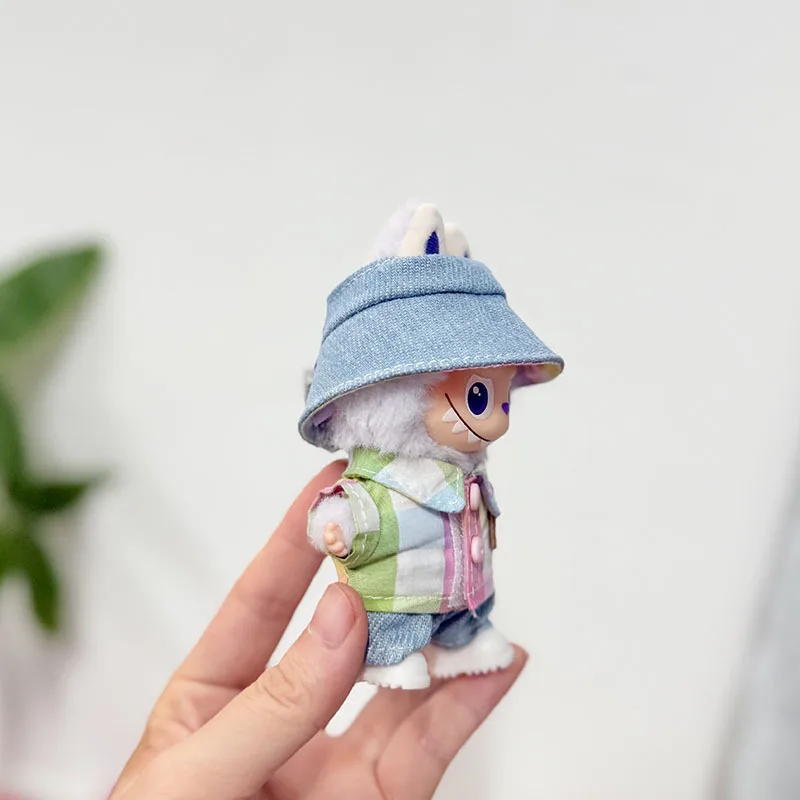 2025 heißer Verkauf Mode Labubu Mini Puppe Kleidung Nette Tangge Monogatari Set Anhänger Kleidung Hängen Zubehör mit Hut