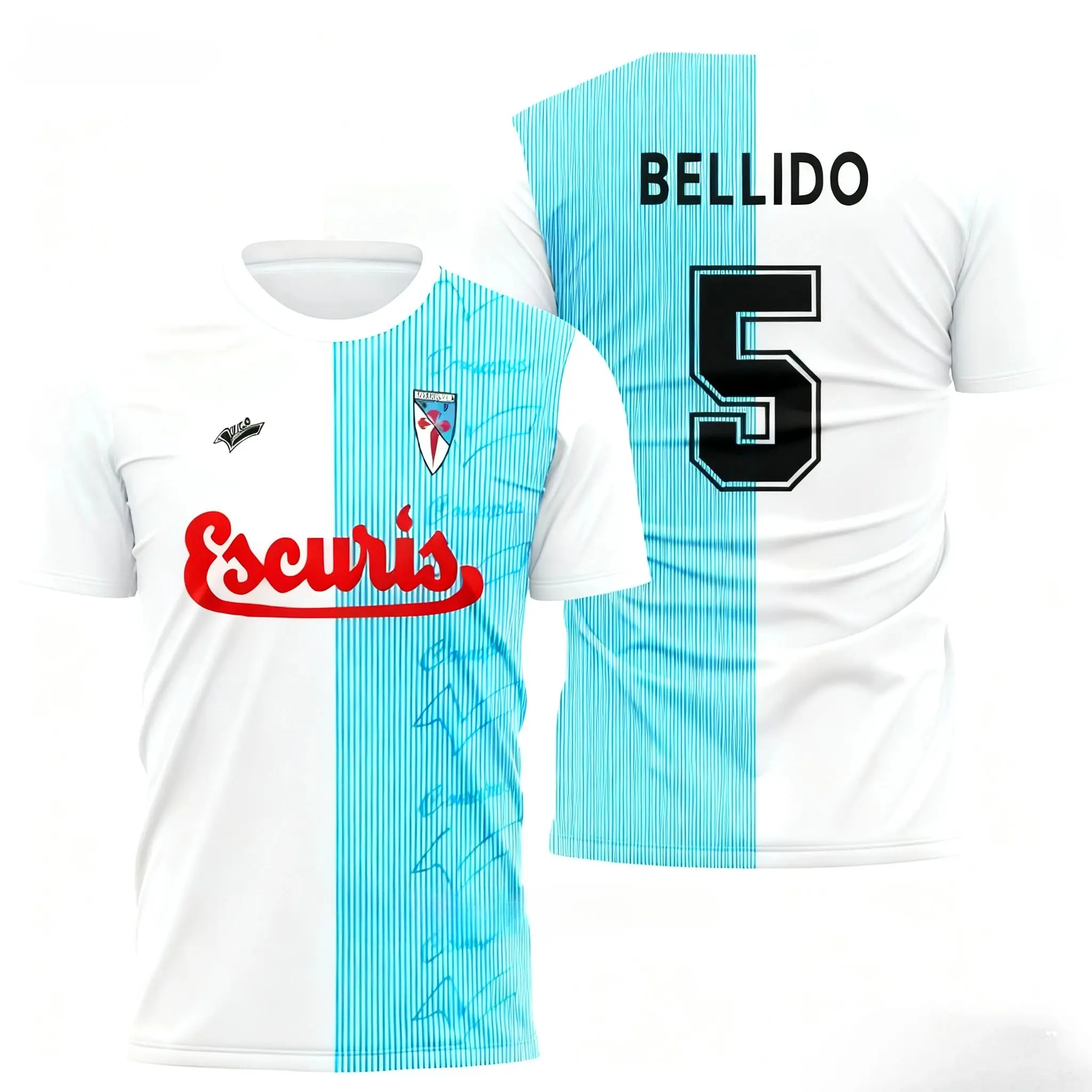 レトロカジュアルTシャツは快適で通気性があり、スペインのサッカーファンに適しており、毎日の通勤に適しています。カップルスタイルです。