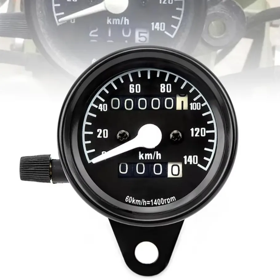 12v Universal Motorcycle Odometer Speedometer With Backlight Retro Pointer Tachometer Kmometer Modified Parts 1x