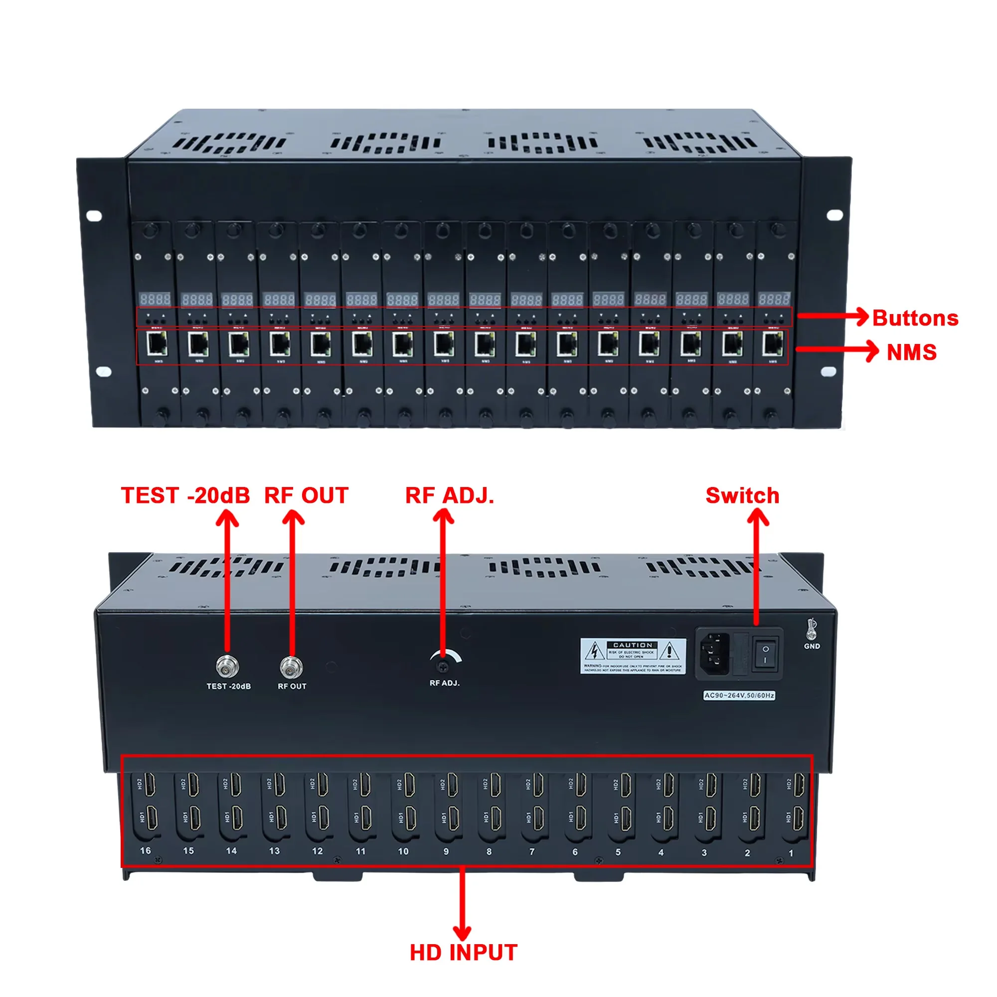 Digital TV modulators compatible with DVB-T, DVB-C, ISDB-T, and ATSC; HD-to-RF converters; HD audio/video encoders/modulators