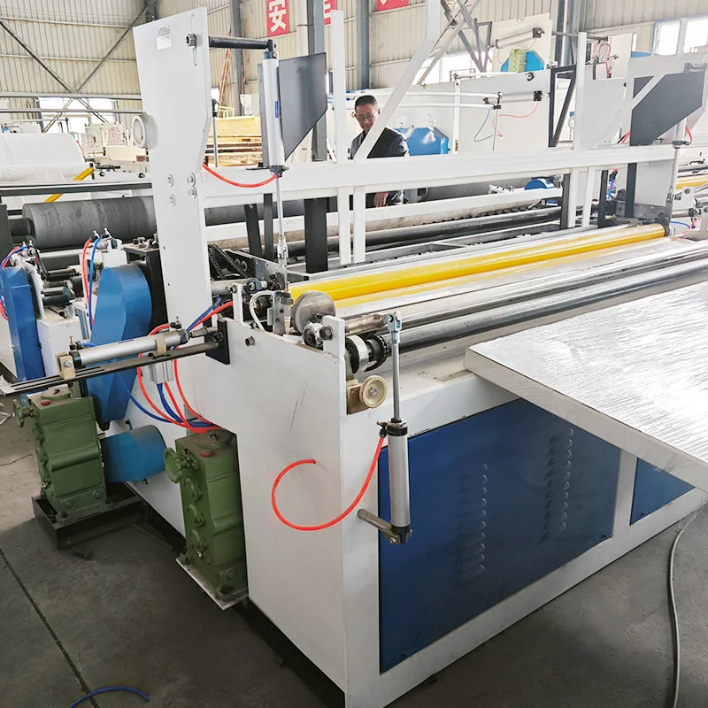 Customized Automatic Toilet Paper Making Machine For Small Scale Production Commercial Tissue Paper Rewinding And Cutting Machin view 3