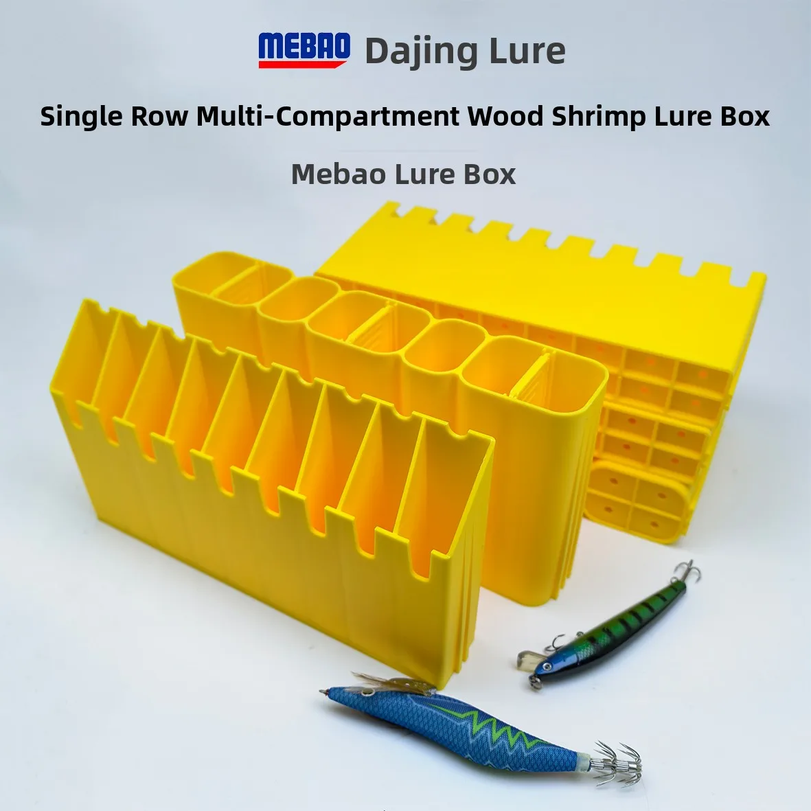MingBang Road Sea Fishing Lure Storage Box Single Row Hook Bait Box Iron Plate Box for Outdoor Camping Travel Gear Fishing