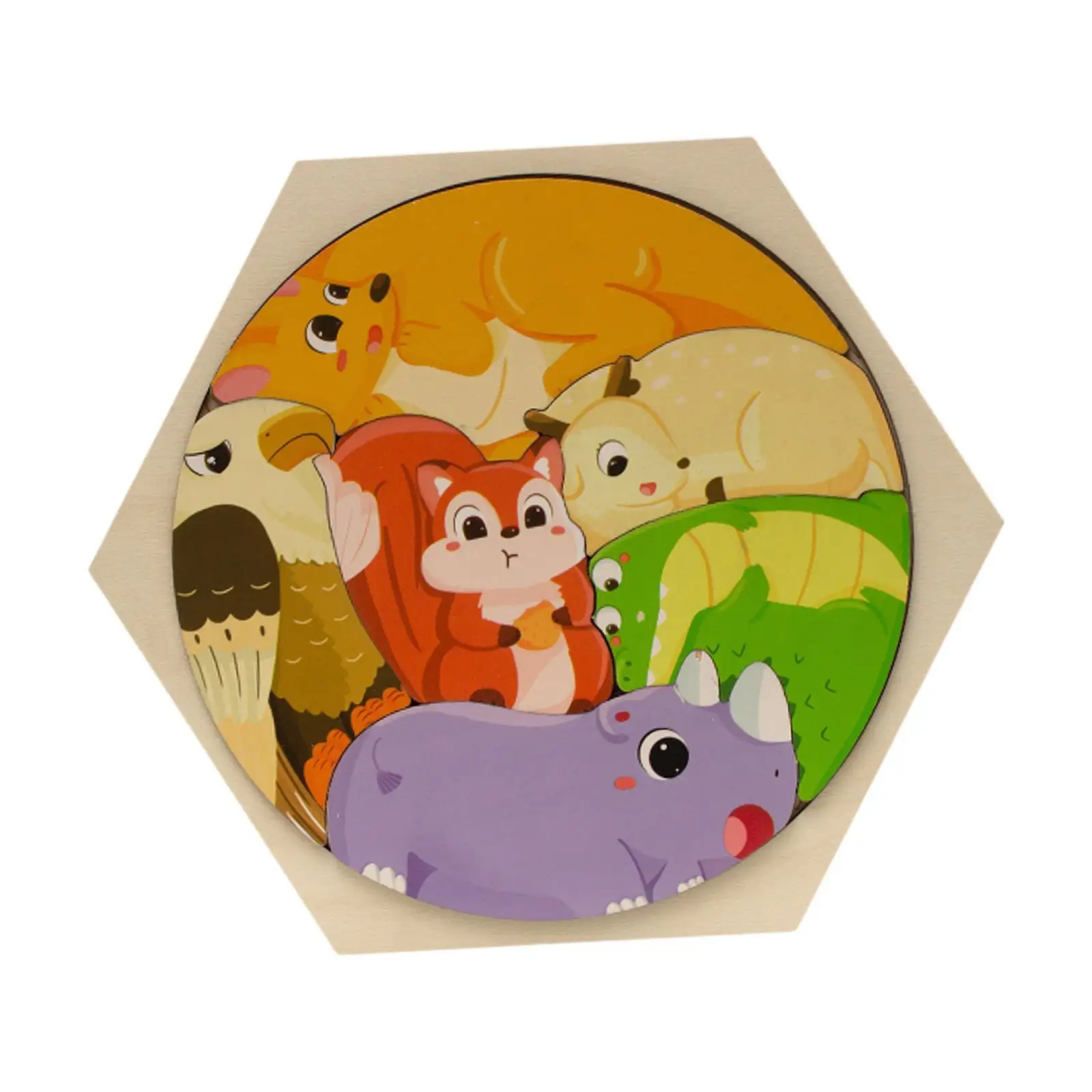 

Wooden Puzzle Games Colorful Animal Cartoon Patterns Logical Thinking Three dimensional Puzzles for Toddlers Kids Boys and Girls