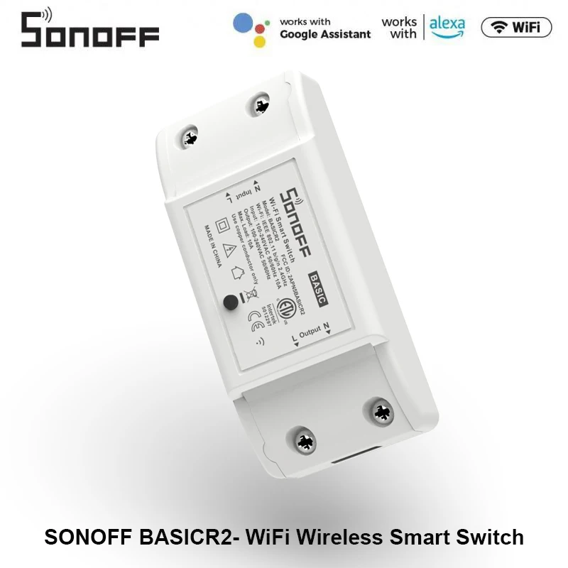 

Sonoff Basic R2 Wifi DIY Interruptor Smart Switch Remote Controller Smart Home EWeLink APP Control Work With Alexa Google Home