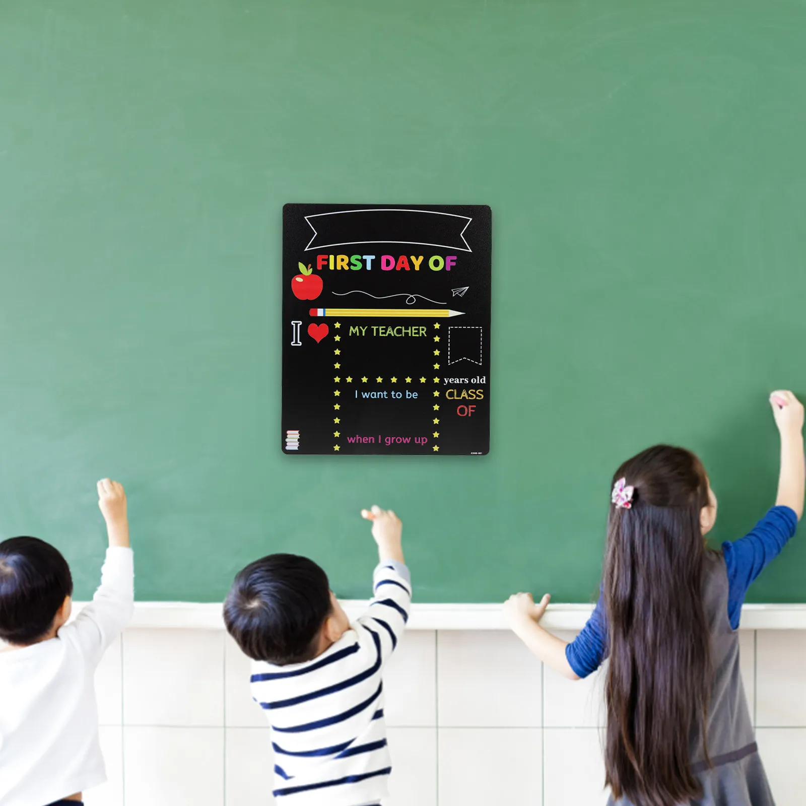 両面学生用黒板プレミアム素材多機能学校用看板消せるサプライ品新学期ボード
