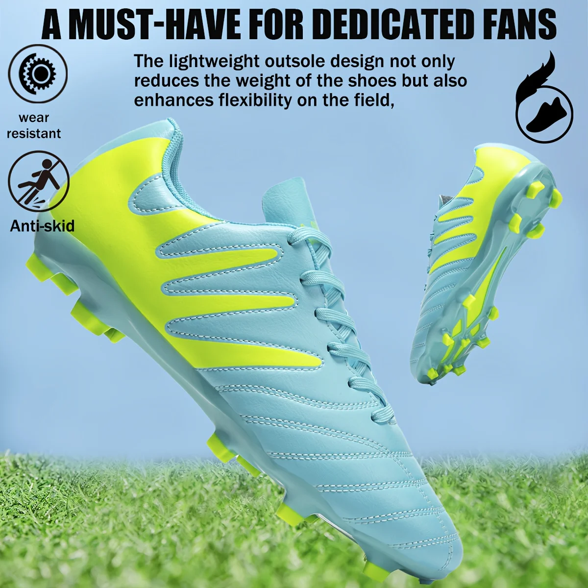 Premium AG FG Soccer cleats PU Fabric Soft Touch Upper TPU Anti-slip Sole Reliable Quality For Training And Competition
