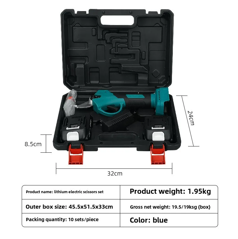 Cross-border Lithium Battery Pruning Shears, Handheld Electric Garden Shears