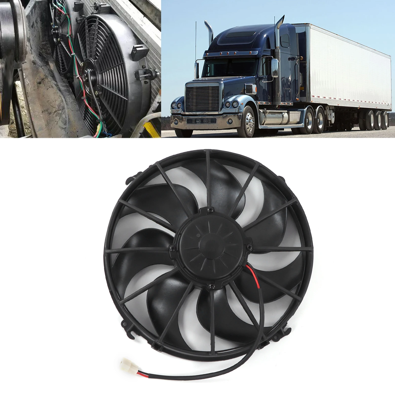 

Конденсаторный вентилятор переменного тока Вентилятор охлаждения кондиционера автомобиля Вентилятор охлаждения 24 В 3200 об/мин Тип тяги 7 лопастей для автобусов Вантажівки Вентилятор масляного радиатора