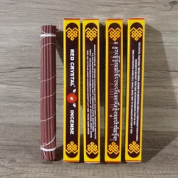 India Red Crystal Ruby Traditional Tibetan Incense Natural Handmade Incense DIY Home Buddha Hall Fresh Air Lasting Fragrance