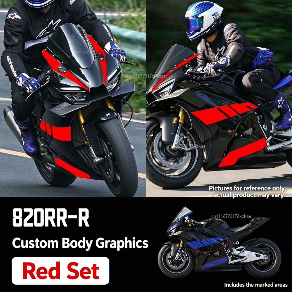 For ZXMOTO 820RR-R Motorcycle Full Body Graphics Decals, Front Fairing Sticker Wind Deflector Decor Mod Accessories