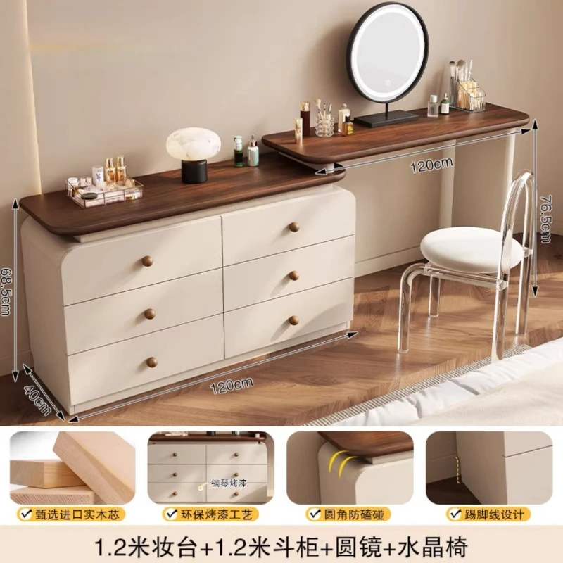 new solid wood dresser modern simple makeup table master bedroom small corner small apartment bedside