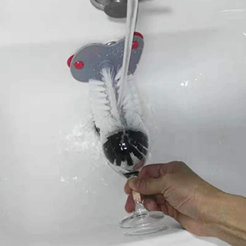 Aliexpress A67P-Double-Headed Glass Cleaner Sink Cup Brush Sucker Kitchen Cleaning Supplies Rotating Wine Bottle Cleaner Cup Scrubber - Aliexpress Deal