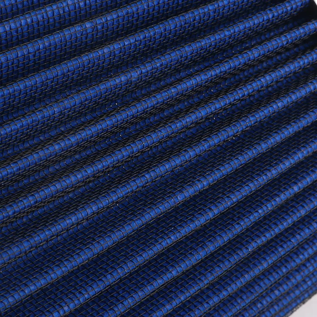 

Car Air Filter Round Tapered Universal Cold Air Intake Kit Carbon Fiber Blue Lightweight Washable Gauze Filter Increase