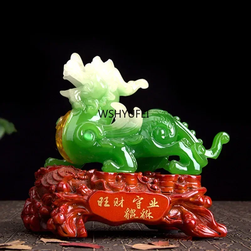 Chinese Lucky Money Pixiu Resin Ornaments Crafts Home Office Desktop Decor Living Room Wine Cabinet Decorations Opening Gifts