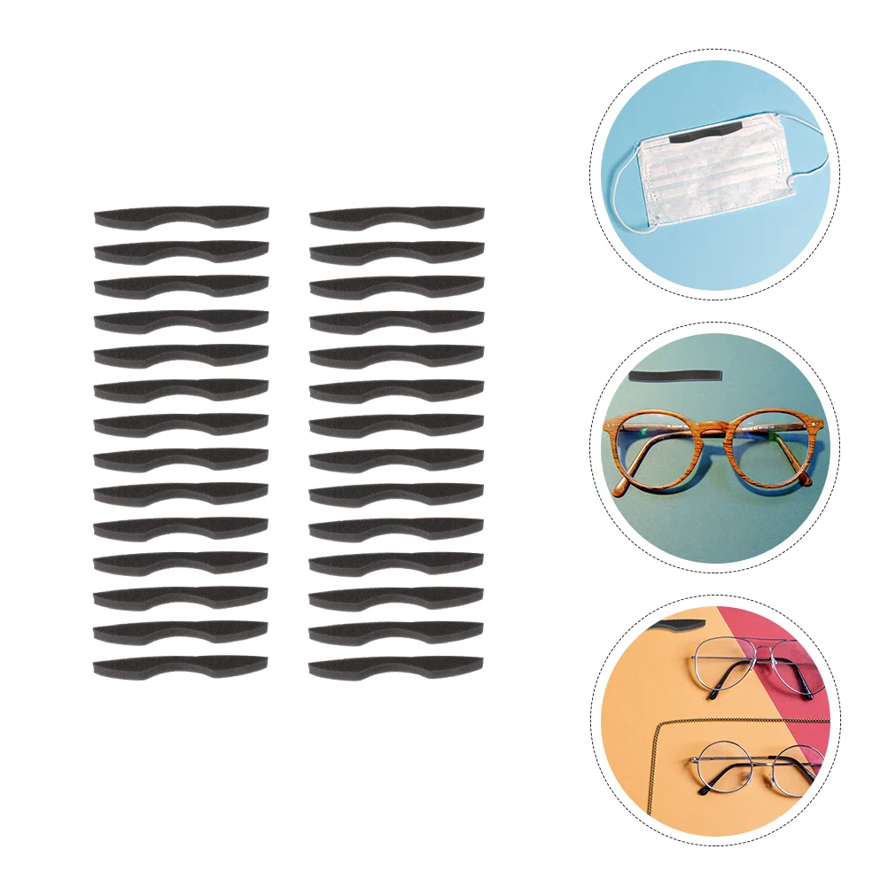 

50 Pcs Mask Anti-fog Strip Nose Bridge Seal Cushions Foam Tape Spong Pads for Glasses Adhesive