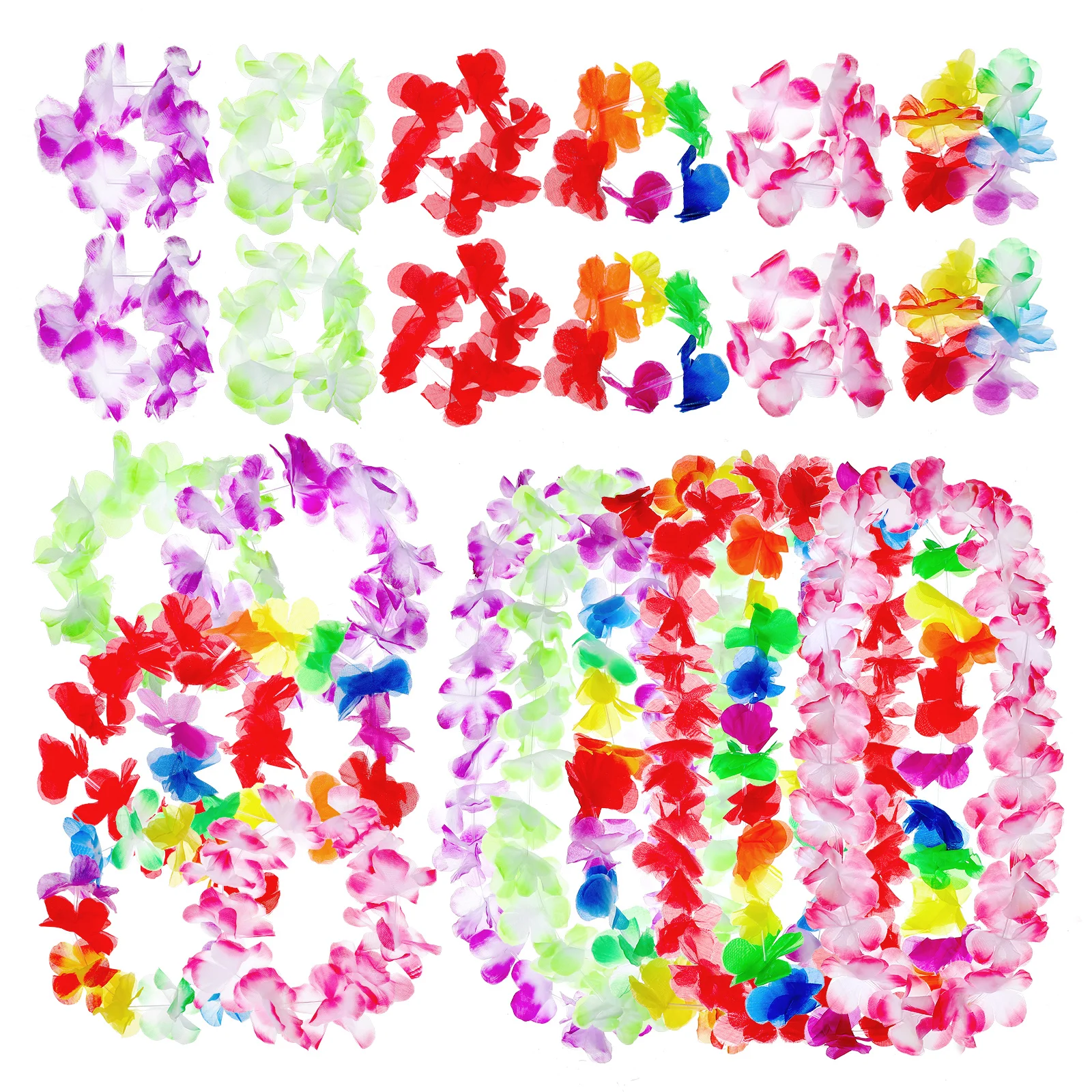 

Grass Skirt Suit Hawaiian Necklace Tropical Leis Garland Decorations Orange Red Pink Purple Plastic Classic Festive Party