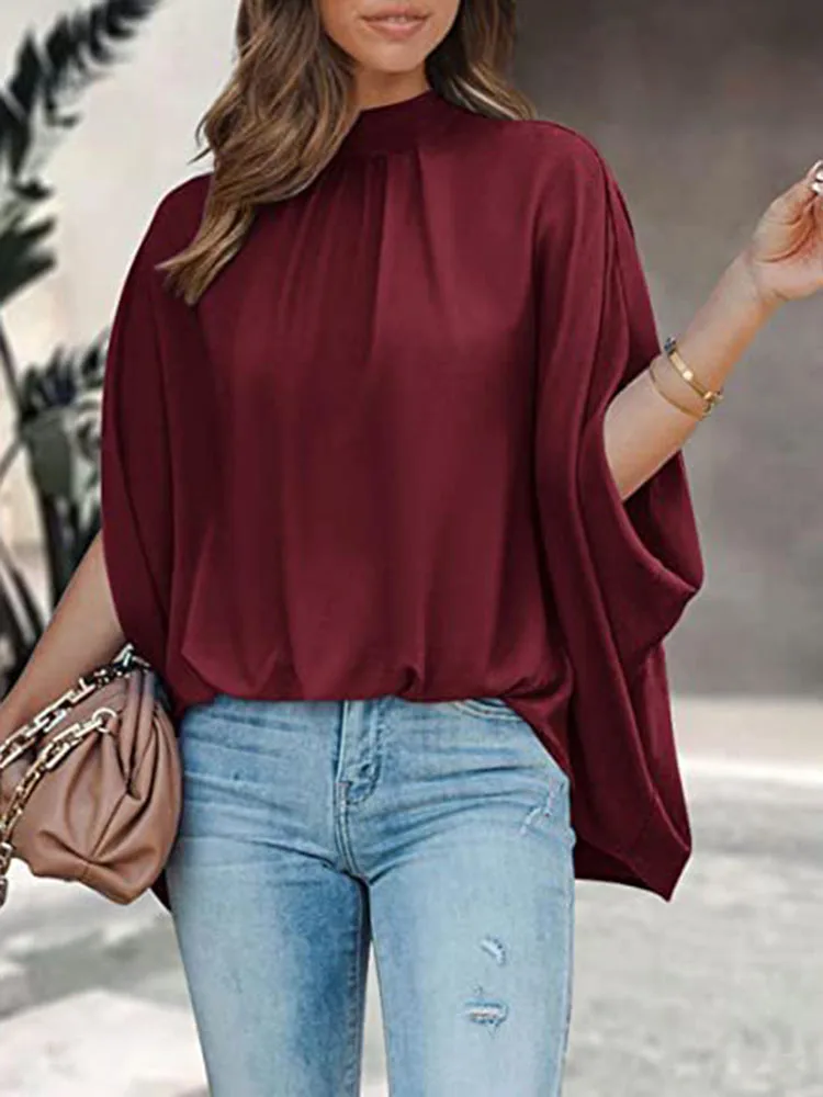 2023 novo verão blusa feminina elegante manga curta solta moda o pescoço branco femme topo casual chiffon blusas para mulher boho