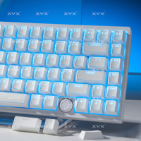 XVX SeeThrough White Keycap Double shot Prism Shine Through Cherry Profile PBT Keycap 142 keys
