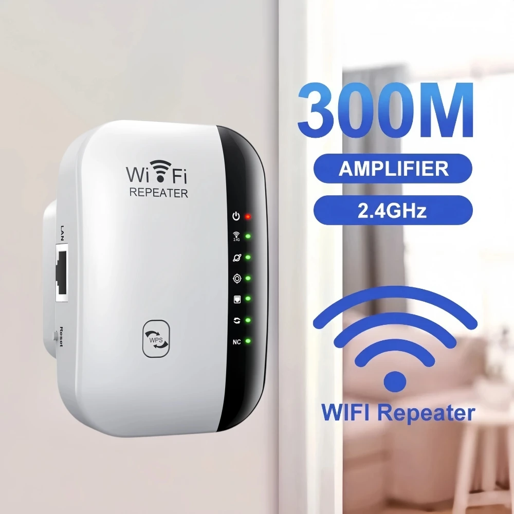 300Mbps Wireless WIFI Repeater 2.4G Router Wifi Range Extender Wi-Fi Signal Amplifier 802.11N Network Card Adapter for PC