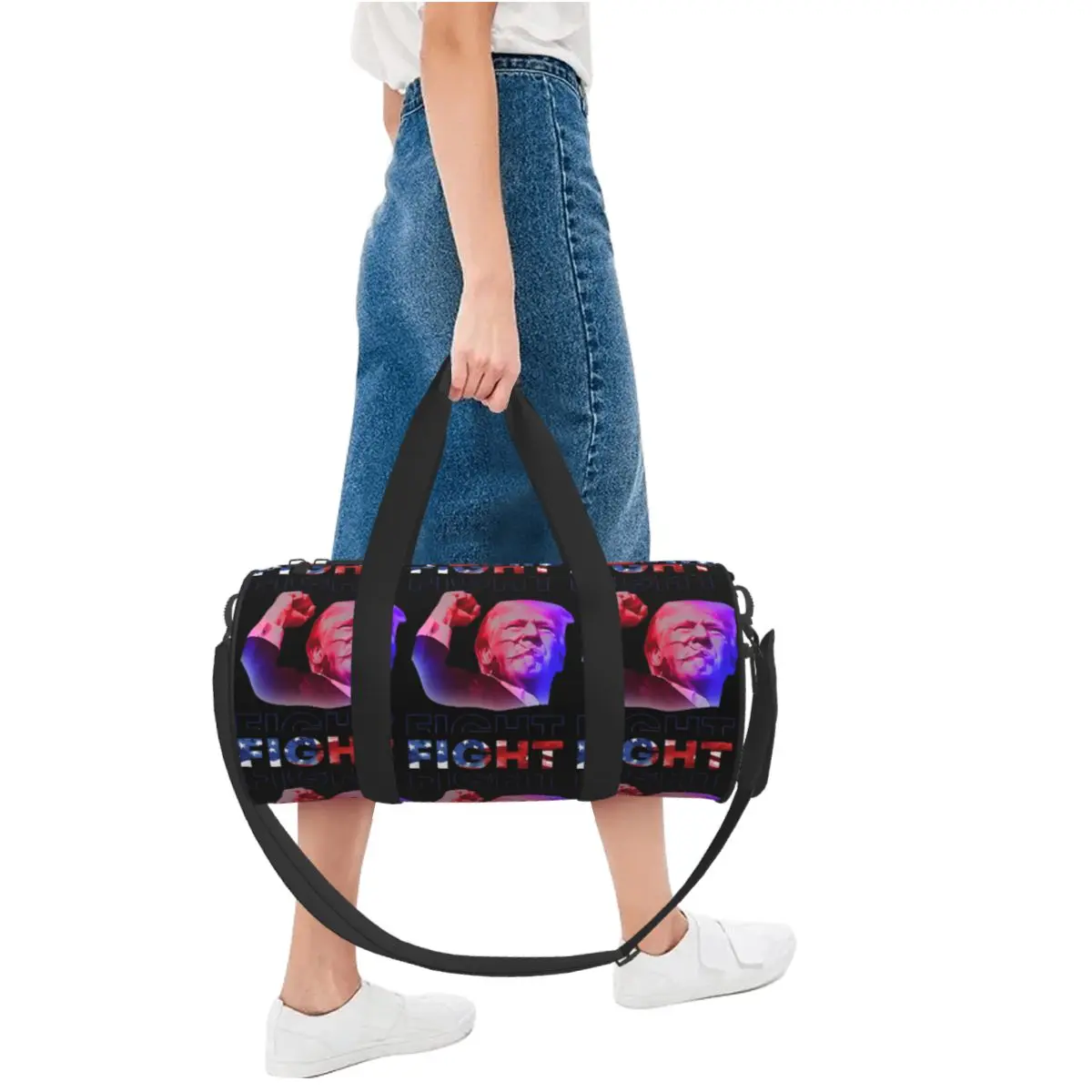 Bolsa de viaje de lucha para hombre, bolsa de entrenamiento, bolsa de gimnasio, personalizada, grande, divertida, deportiva, Fitness, Donald Trump, Tiro en Rally