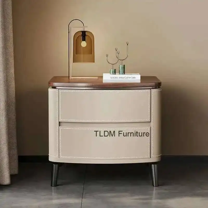 Design Modern Luxury Night Table European Style Unique Minimalist Nightstand Trendy Storage Mesitas De Noche Bedroom Furniture