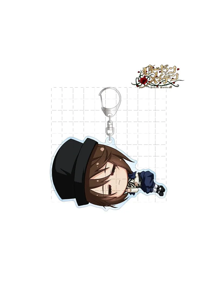 Game Keychain Doll Anime Shin ku kirakishou Hinaichigo Suiseiseki Acrylic Keyring Pendant for Gift