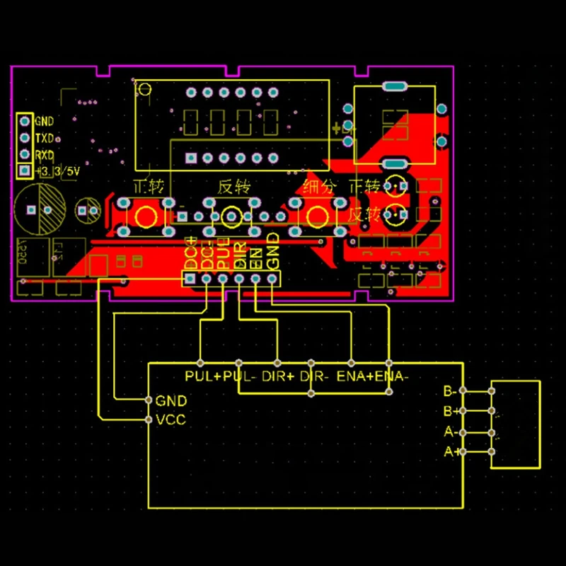 Carte contrôleur de pilote de moteur pas à pas, affichage de la vitesse RPM, vitesse d'inversion réglable