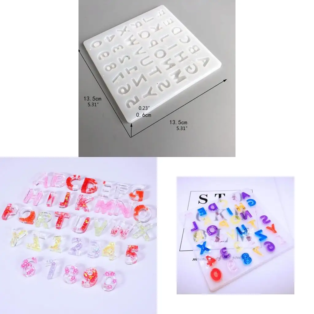 Letters Numbers Silicone Mould DIY Polymer Clay Crafts UV Epoxy Mold Handmade Jewelry Pendant Resin Casting