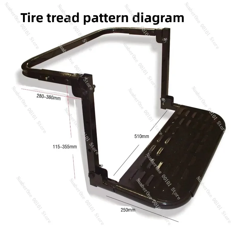 Tire Step Climbing Footboard, Car Tire Pedal Assist Step for SUV Truck, Heavy Duty Anti-Slip Running Board