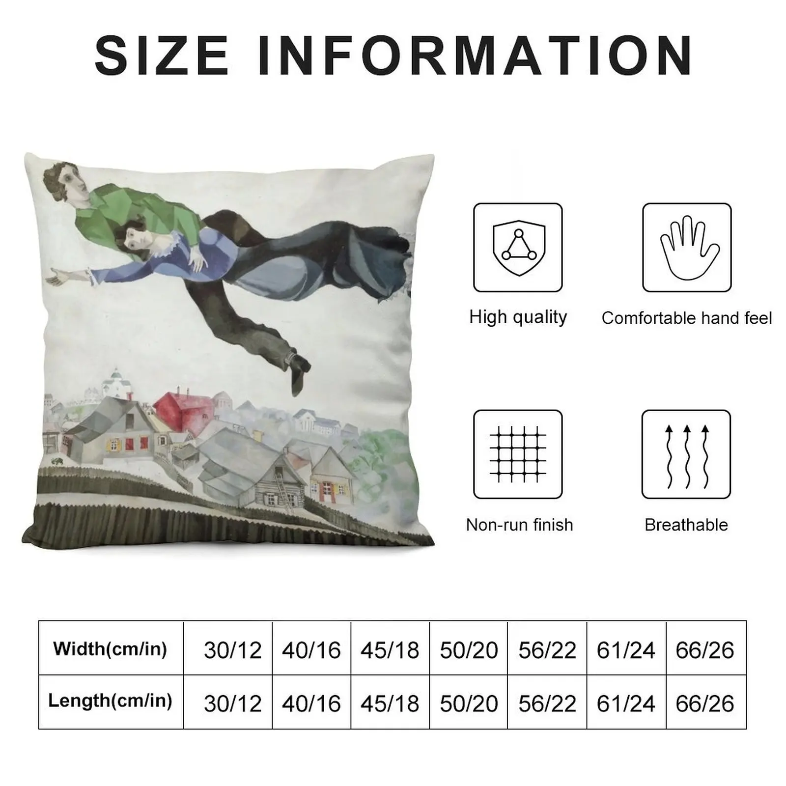 marc chagall surrealism art Throw Pillow anime girl luxury sofa pillows Decorative Cushions For Luxury Sofa pillow